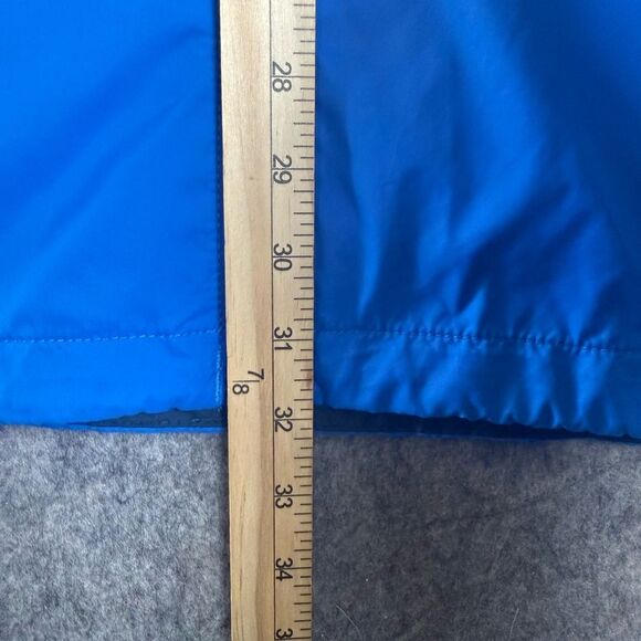 Columbia Windbreaker Jacket Men's Small Blue Black 100% Nylon Hooded Full Zip - Picture 3 of 5